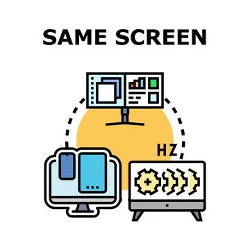 Sharing screen content across multiple devices Stock Illustration
