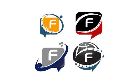 Sharing Solutions F Template Set Stock Illustration