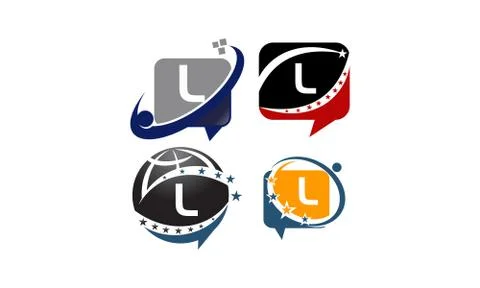 Sharing Solutions L Template Set Stock-Illustration