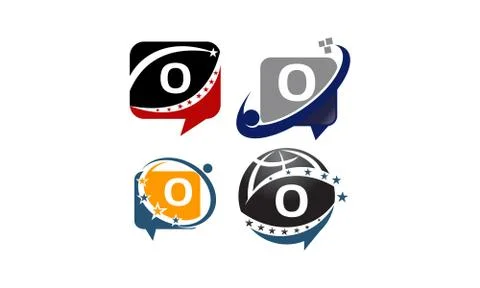 Sharing Solutions Q Template Set Stock Illustration
