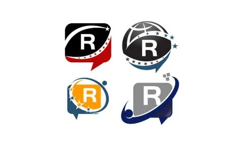 Sharing Solutions R Template Set Stock Illustration
