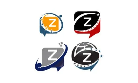 Sharing Solutions Z Template Set Stock Illustration