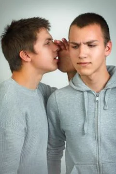 Sharing something very important Stock Photos