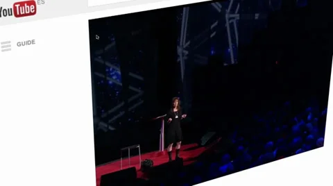 Sharing Ted talk on Youtube Video stock 30472969