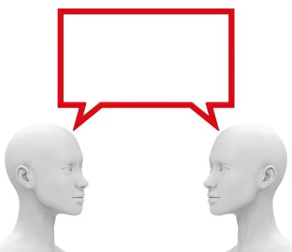 Sharing a thought Stock Illustration