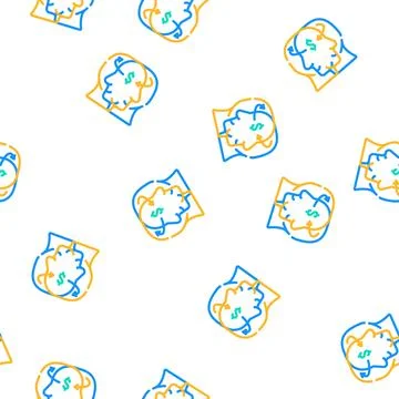 Sharing thoughts business consultant vector seamless pattern Stockillustratie