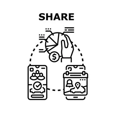 Sharing transportation service via mobile application concept Stock Illustration