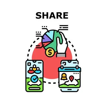 Sharing transportation service via mobile application concept Stock Illustration
