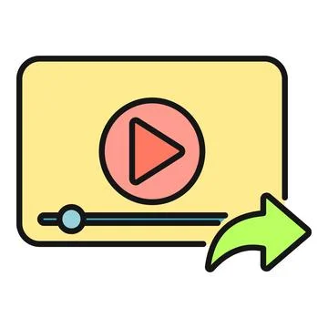 Sharing video content from a media player screen Stock-Illustration