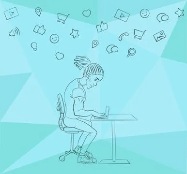 Sharing of working files and reference materials Stock Illustration