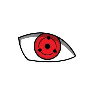 Sharingan eye icon vector Stock Illustration