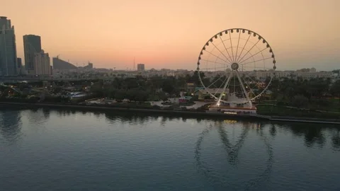 Sharjah Corniche Khalid Stock Footage 148038973