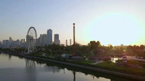 Sharjah Corniche Khalid Stock Footage 148040417