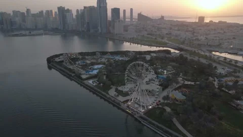 Sharjah Corniche Khalid Stock Footage 148040495
