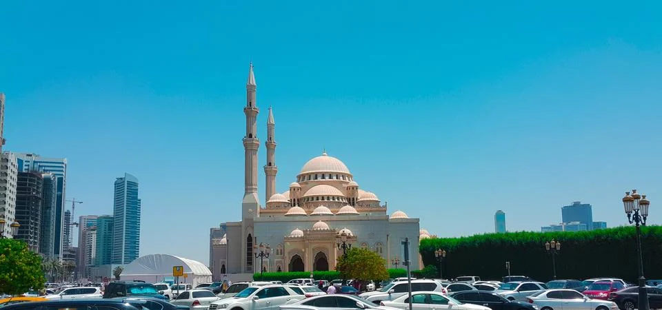 Sharjah noor mosque in UAE Stock Photos