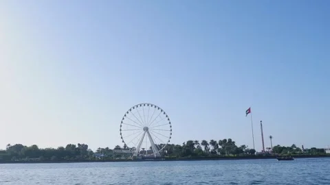 Sharjah, the UAE flag flies from a huge ... | Stock Video | Pond5