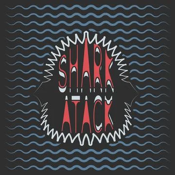 Shark atack. Stock Illustration