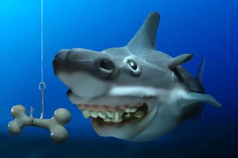 Shark attack Stock Illustration