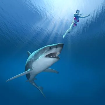 Shark Attack! Stock Illustration