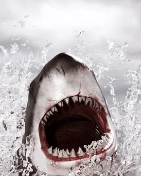 Shark attack Stock Illustration
