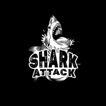Shark attack Stock Illustration