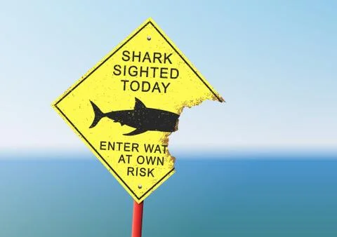Shark attack panel Stock Illustration