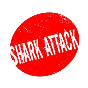 Shark Attack rubber stamp Stock Illustration