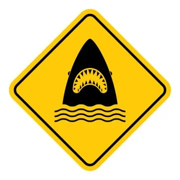 Shark attack warning. Stock Illustration