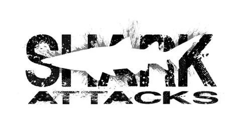 Shark attacks Stock Illustration