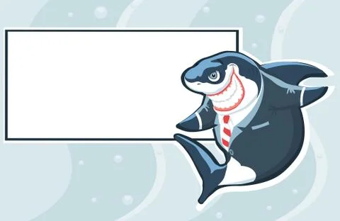 Shark of business Stock Illustration