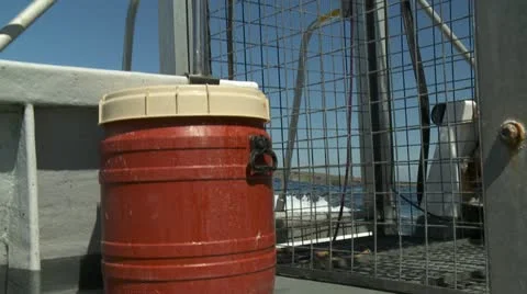 Shark cage Stock Footage 21436741