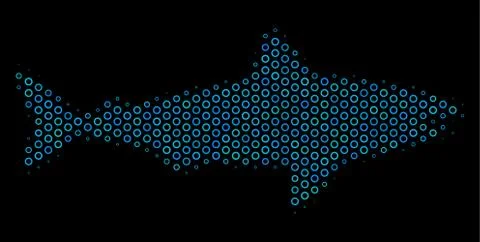Shark Collage Icon of Halftone Bubbles イラスト素材