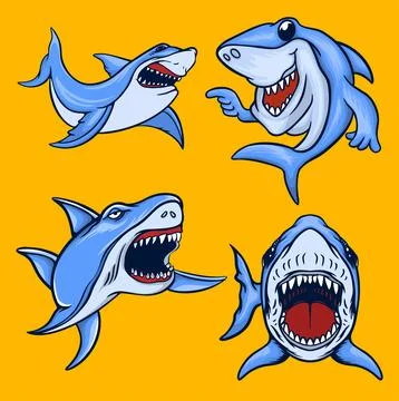 SHARK COLLECTION Stock Illustration