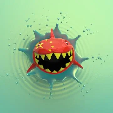 Shark concept - 3D Illustration Stock Illustration