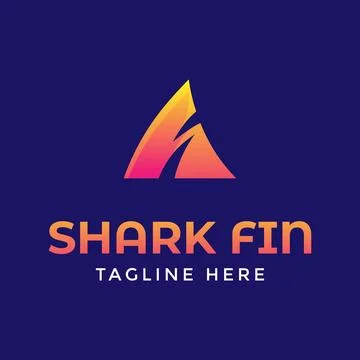 Shark fin logo vector design Stock Illustration