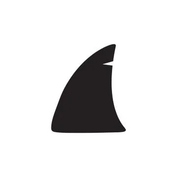 Shark Fin vector icon Stock Illustration