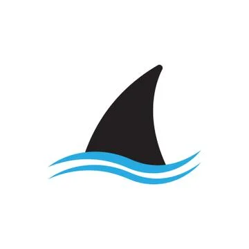 Shark Fin vector icon Stock Illustration