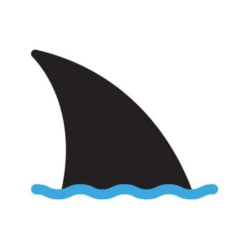 Shark Fin vector icon Stock Illustration