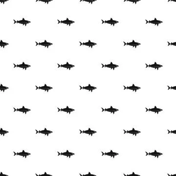 Shark fish pattern vector Stock Illustration