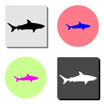 Shark. flat vector icon Stock Illustration