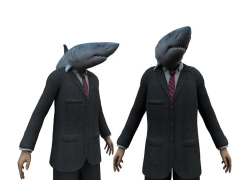 Shark Heads 7 Stock Illustration