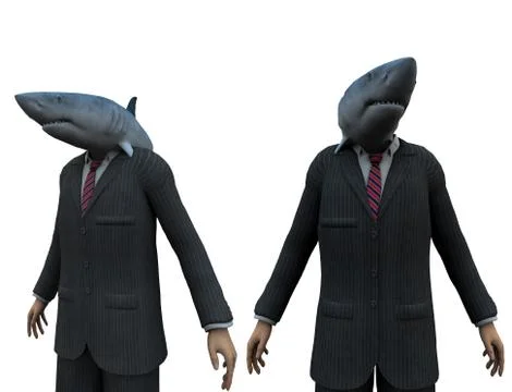 Shark Heads Stock Illustration