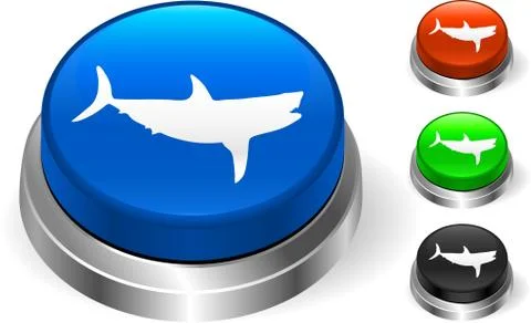 Shark icn on internet button Illustrazione stock