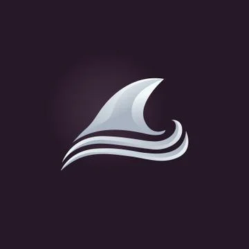 Shark icon. Abstract logo vector design template. Stock Illustration