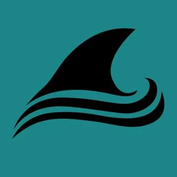 Shark icon. Abstract logo vector design template. Stock Illustration