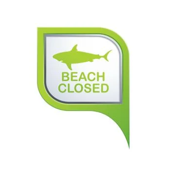 Shark icon green pointer Stock Illustration