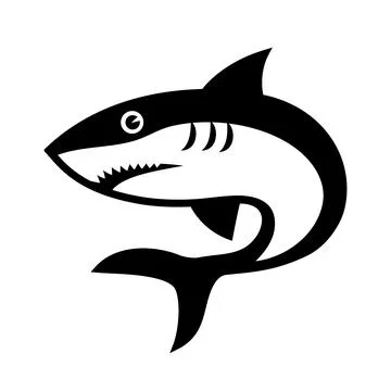 Shark icon isolated on a white background. vector illustration. Stock Illustration