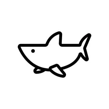 Shark icon vector. Isolated contour symbol illustration 스톡 일러스트