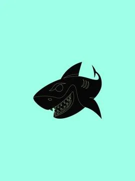 Shark illustration logo イラスト素材
