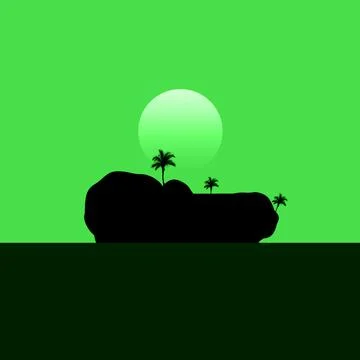 Shark island Illustrazione stock